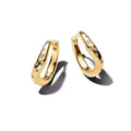 Gold Crystal Huggie Hoop Earrings
