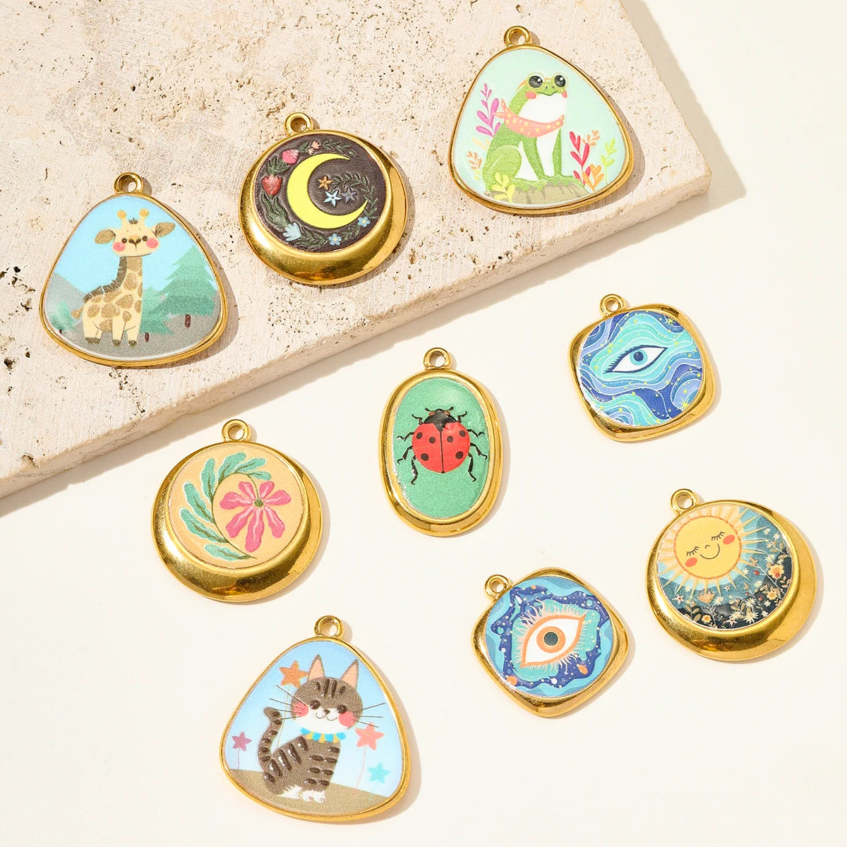 Gold Sunny Day Pendant Charm