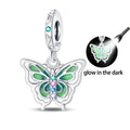 Glow-in-the-Dark Green Butterfly Dangle Charm