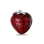 925 Silver Color Strawberry Cherry Apple Avocado Fruit Charms Beads Fit Qikaola 925 Original Bracelets Fine DIY Birthday Jewelry