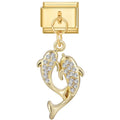 Crystal Dolphin Italian Charm