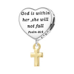 Faith Over Fear Cross Dangle Charm