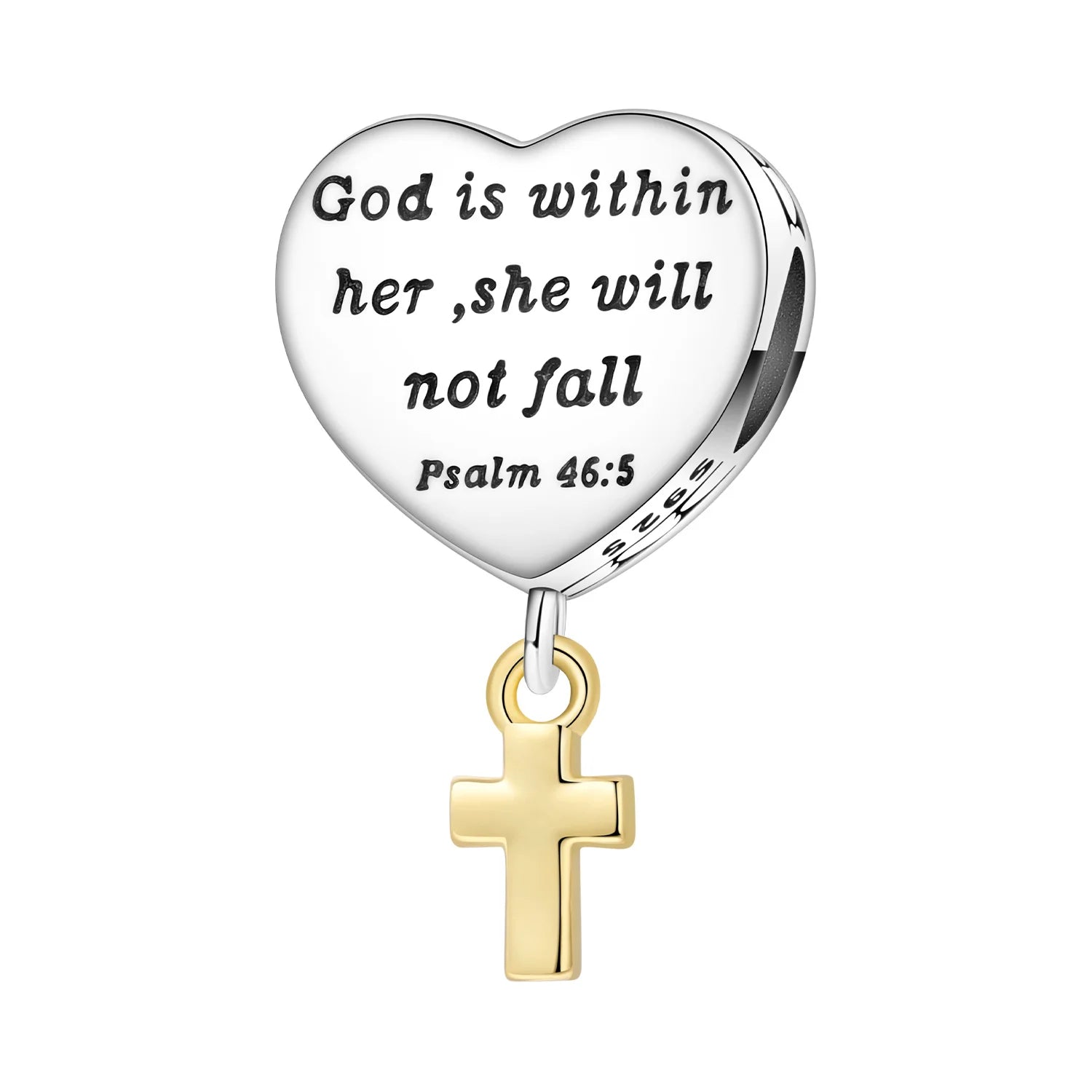 Faith Over Fear Cross Dangle Charm