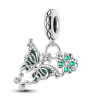 925 Silver Plating Colorful Butterfly Insect Animal Charms Beads Sparkling Zircon Fit Qikaola 925 Original Bracelets DIY Jewelry