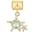Aqua Star Cluster Italian Charm