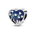 Starry Night Heart Charm