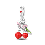 925 Silver Color Strawberry Cherry Apple Avocado Fruit Charms Beads Fit Qikaola 925 Original Bracelets Fine DIY Birthday Jewelry