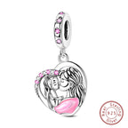 Fit Original 925 Sterling Silver Charms Beads Little Bear Lamb Little Flying Pig Pink Charms For Women DIY Birthday Jewelry Gift