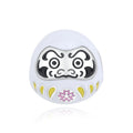 White Daruma Doll Charm