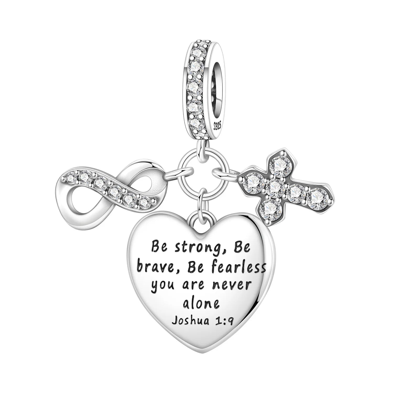 Be Strong Joshua Cross Dangle Charm