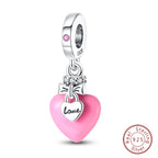Fit Original 925 Sterling Silver Charms Beads Little Bear Lamb Little Flying Pig Pink Charms For Women DIY Birthday Jewelry Gift