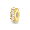 Gold Crystal Spacer Charm