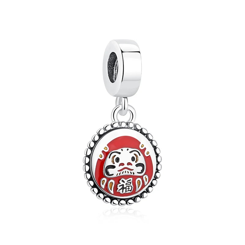 Daruma Fortune Medallion Dangle Charm
