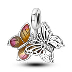 925 Silver Plating Colorful Butterfly Insect Animal Charms Beads Sparkling Zircon Fit Qikaola 925 Original Bracelets DIY Jewelry