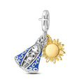 Our Lady & Gold Sunflower Charm