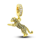 Gold Leopard Dangle Charm