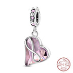 Fit Original 925 Sterling Silver Charms Beads Little Bear Lamb Little Flying Pig Pink Charms For Women DIY Birthday Jewelry Gift