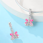 Fit Original 925 Sterling Silver Charms Beads Little Bear Lamb Little Flying Pig Pink Charms For Women DIY Birthday Jewelry Gift
