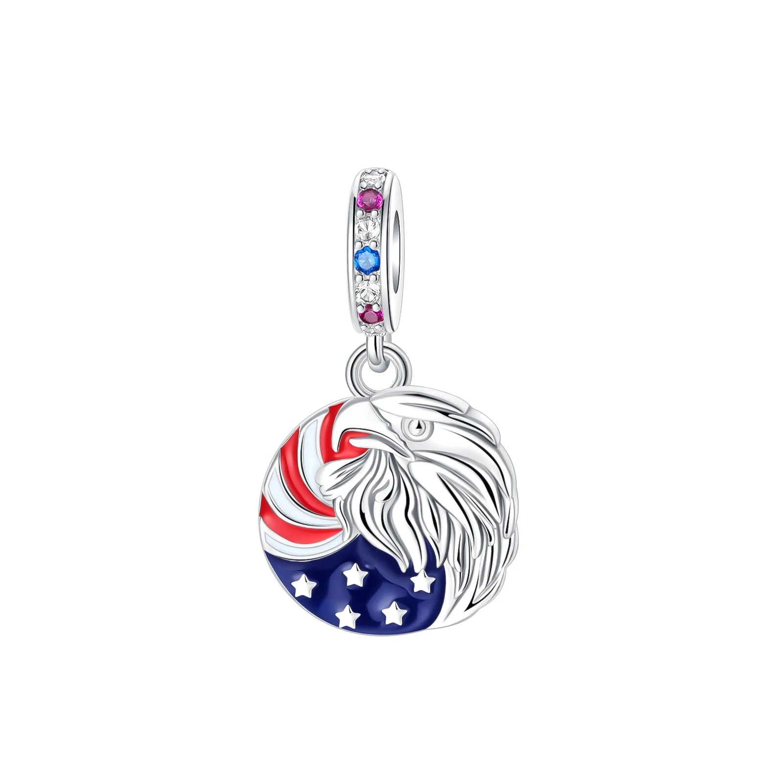 American Eagle Flag Dangle Charm