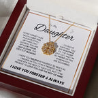 To My Daughter Four-Leaf Clover Necklace Gift Set