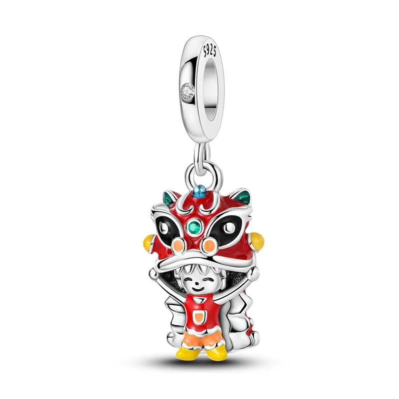 Lion Dance Boy Charm