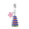 Mount Fuji Sakura Medallion Dangle Charm