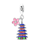 Mount Fuji Sakura Medallion Dangle Charm