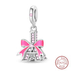 Fit Original 925 Sterling Silver Charms Beads Little Bear Lamb Little Flying Pig Pink Charms For Women DIY Birthday Jewelry Gift