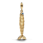 Gold Articulated Fish Dangle Charm