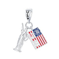 Statue of Liberty & Flag Dangle Charm