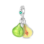 925 Silver Color Strawberry Cherry Apple Avocado Fruit Charms Beads Fit Qikaola 925 Original Bracelets Fine DIY Birthday Jewelry