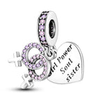 New 925 Silver Color Family Brothers and Sisters Charms Beads Fit Qikaola 925 Original Bracelets Fine DIY Birthday Jewelry