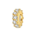 Gold Crystal Flower Spacer Charm