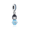 Blue Kimono Kokeshi Dangle Charm