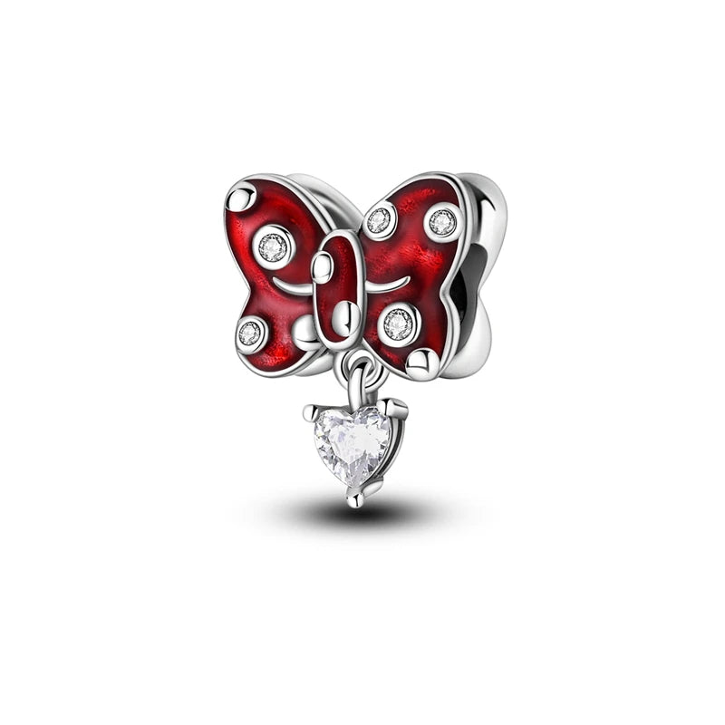 Red Butterfly Crystal Charm