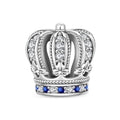 Blue Crystal Royal Crown Charm