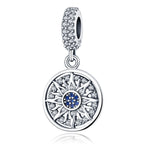 Blue Celestial Sun Medallion Dangle Charm