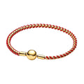 Red Gold Two-Tone Rope Chain Bracelet