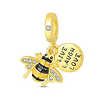 Gold Bee Love Dangle Charm