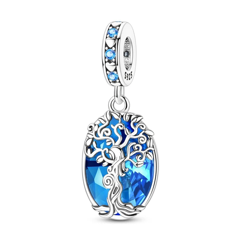 Blue Tree of Life Dangle Charm