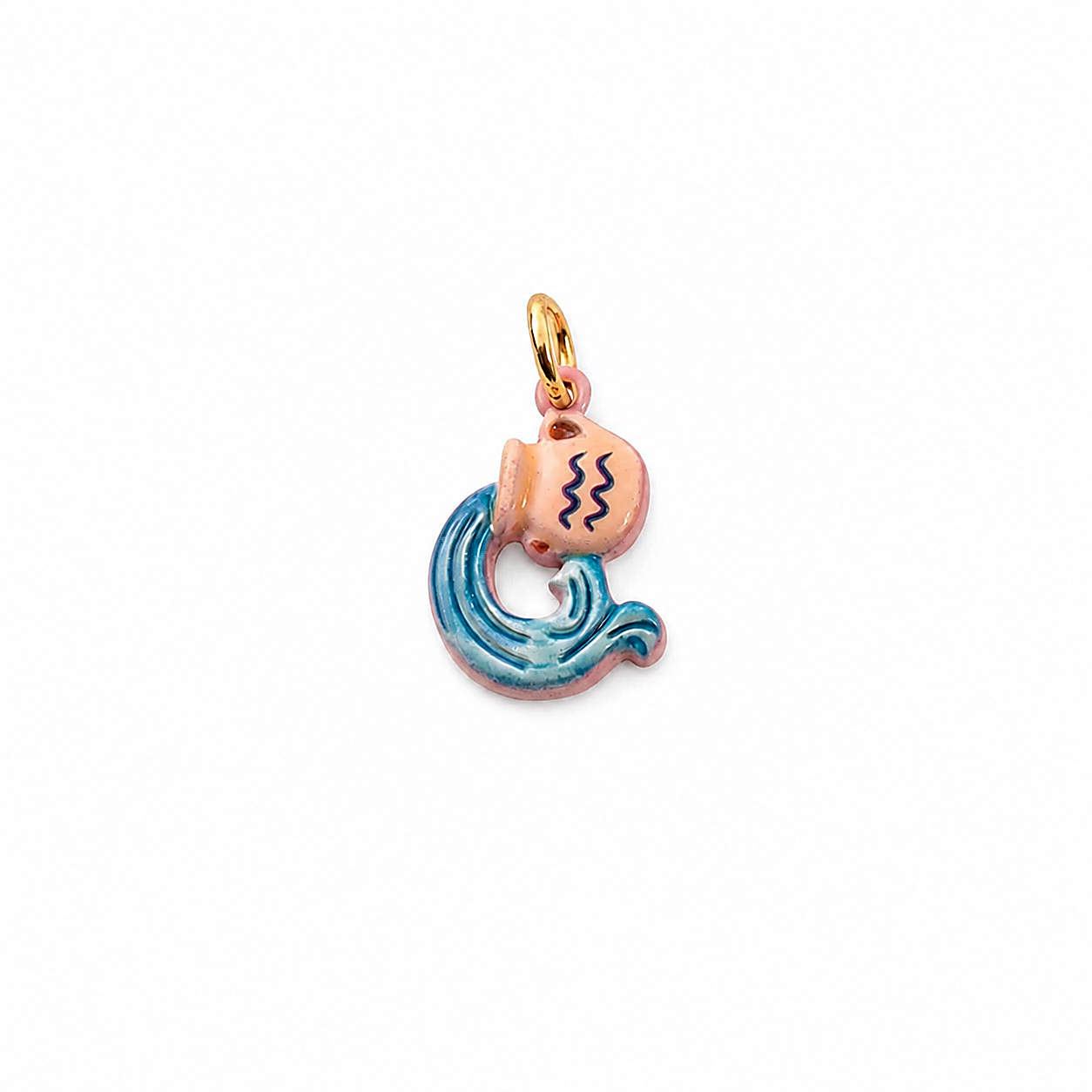 CALEO clean white thumbnail - Aquarius Water Bearer Zodiac Dangle Charm - 2026-07-24