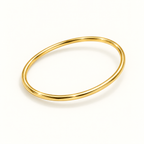 The Aurelia Essential Bangle in Gold, 45 degree view