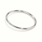 The Aurelia Essential Bangle in Silver, 45 degree view