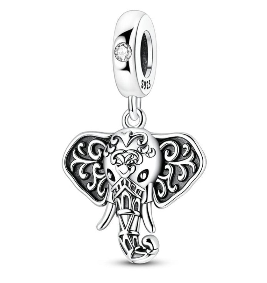 CALEO Charm - Filigree Elephant Head