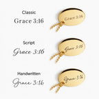 Birth Bloom Engraved Necklace - font options