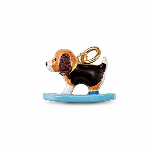 CALEO clean white thumbnail - Black Dachshund Surf Pendant Charm - 2026-07-24