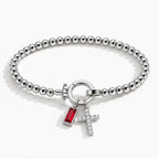 Blessed Birthstone Cross Bracelet - blessed birthstone cross bracelet silver thumbnail