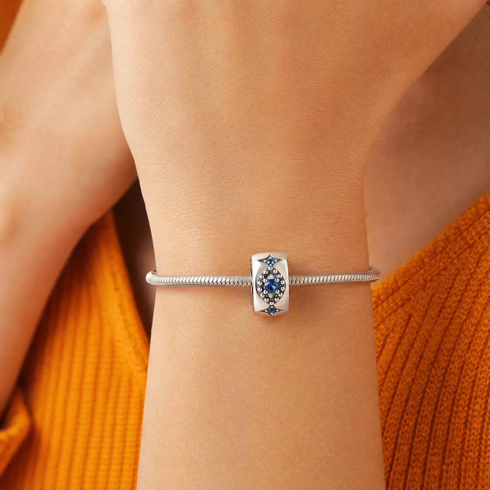 Blue Celestial Crystal Spacer Charm lifestyle jewelry photo