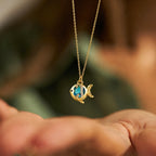 CALEO lifestyle necklace image - Blue Crystal Fish Dangle Charm - 2026-07-22