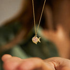 CALEO lifestyle necklace image - Blush Crystal Fish Dangle Charm - 2026-07-22